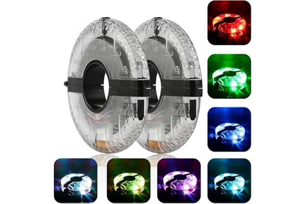 TAGVO Phare de moyeu de vélo, étanche et Rechargeable par USB, 3 Modes, lumière de sécurité pour Rayons de vélo, lumière de décoration Magique, lumière de décoration pour vélo