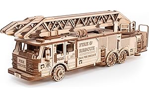 EWA ECO-WOOD-ART EWA Eco Wood-Art, puzzle 3D dla dorosłych – zestaw do budowy drewna, mechaniczne puzzle z mechanizmem naciągania, drabiną i wieloma innymi – drewniane puzzle 3D dla dorosłych i dzieci od 14 lat – EWA