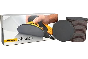 Mirka Abralon sliprondell 125mm korn 500 20 st kardborre | Sliprondell med kardborreband för dammfri slipning och polering av lack trä plast högkvalitativt slipmedel