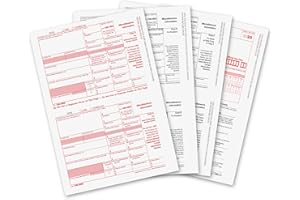 ONGULS 1099 MISC Forms 2023, 1099 MISC Laser Forms IRS Approved Designed for QuickBooks and Accounting Software 2023, 4 Part Tax Forms Kit, 50 Vendor Kit - Total 103 (203) Form