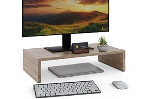 ComfortCove Monitorständer, 1-stufiger Monitorständer, Ständer für Computermonitore, Laptopständer, Computerständer, Druckerständer mit Ablagefach, ideal für Ihr Heimbüro, Sonoma