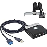 Honglei Desktop Computer Case Reset Switch Button, Reset HDD Button Switch with Dual USB Ports,On/Off with Audio Ports for Ho