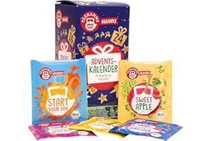 ‎KYWIË TEEKANNE Organics Bio Tee Adventskalender 2025 – 24 ausgewählte Bio-Tees, Kräuter- & Früchteteemischungen, nachhaltiger Adventskalender, Geschenkidee für Teeliebhaber