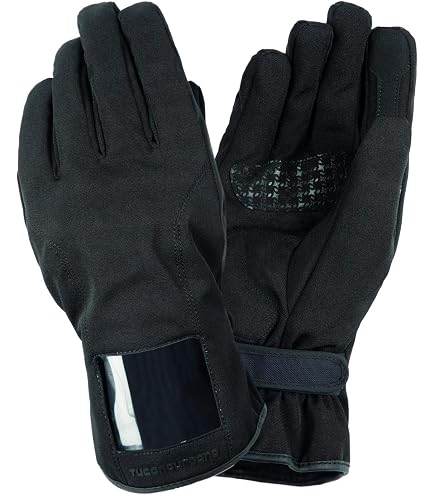 Tucano Urbano Guanti Invernali Moto TARGET HYDROSCUD® Nero Taglia XL | Impermeabili, Termici, Con Protezione Nocche, Touch Screen