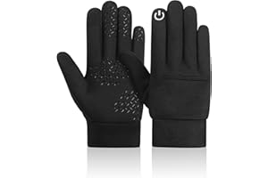 BENCAILOR Winter Kids Cycling Gloves Touch Screen Windproof Sports Gloves Anti Slip Thermal Gloves for Outdoor Running Riding Bikeike