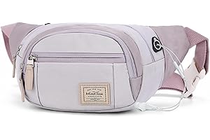 WIND TOOK WindTook Marsupio Donna Elegante Borsa Cintura Impermeabile Marsupio Tracolla Multifunzione per Sportivo Lavoro Viaggio 35x7,5x15CM