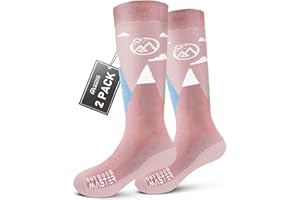 ‎OUTDOORMASTER OutdoorMaster Merino Wool Ski Socken für Kinder, Jungen & Mädchen, Thermische Winter Warme Snowboardsocken für kaltes Wetter