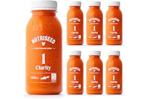 Nutriseed Clarity Carrot Juice (6 x 250ml) - Cold Pressed Juice, 100% Natural Ingredients containing Carrot, Apple & Mint, No Added Sugar, Gluten-Free & Dairy-Free