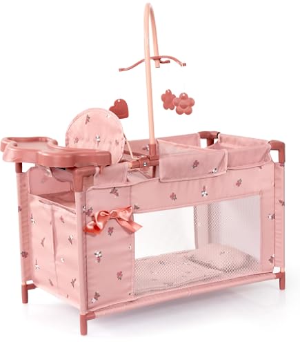 Reborn – Berceau Porte-Poupée Rose Doux Pour Poupées De 45,7 à 61 Cm – Panier Avec Poignée, Lavable Et Pliable
