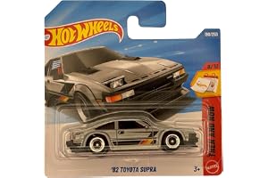 Hot Wheels – '82 Toyota Supra – Then and Now 8/10 – JJK28 – kort – silver – mattel 2026 (190/250) – japansk sportbil – 1:64