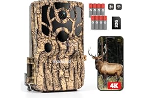 usogood 4K 48MP Fototrappola WiFi Bluetooth per Caccia e Videosorveglianza, Fototrappola Notturna con 850nm Infrarossi Invisibili, Impermeabile IP66 con 8 Batterie AA e 32GB Scheda di Memoria