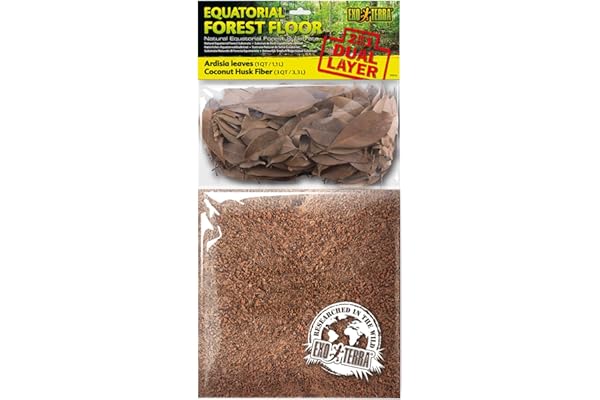 Exoterra Substrat de Forêt Équatoriale Naturel pour Reptile/Amphibien 4,4 L