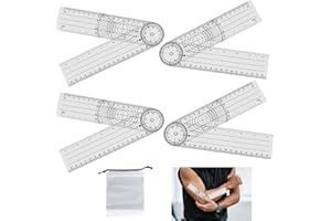 IJHYGD Goniometro Fisioterapia 5 Piezas Goniometro Medidor de Angulos Goniometro Digital Medidor de Angulos 4 Goniometro Fisioterapia 1 Bolsa de Almacenamiento para Fisioterapia de Terapia Deportiva