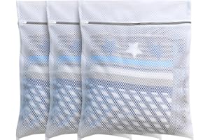 FOYER NUAGE 3hochwertige Waben-Netz-Wäschesäcke für Feinwäsche mit Reißverschluss, Reise-Aufbewahrungstaschen, Waschbeutel für Strumpfwaren, Jacken, Mantel, Hosen, Bettlaken, groß 50x60cm (3L, weiß)