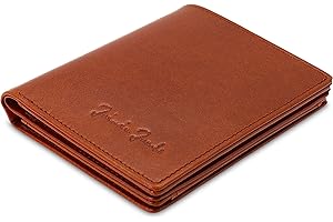 Jaimie Jacobs SLIMSTAR z dużą kieszenią na monety, cienki portfel skórzany Slim Wallet portmonetka portmonetka męska, ciemnobrązowy, S, Nowoczesny