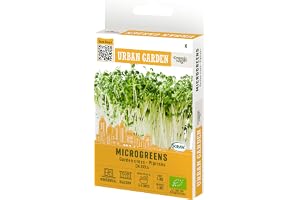 Organic Way | Mikrogrönsaker krasse frön | Saftiga lätt kryddiga blad | Odla hela året i brickor