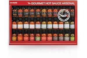 TOPLINE Gourmet Hot Sauce Gift Set – 30 Bottle Arsenal Selection with 3 Collections: Extreme Heat, Small Batch & Global Flavours – Spicy Chilli Heat Pack - Christmas Gifts for Men & Women, Birthday Gifts