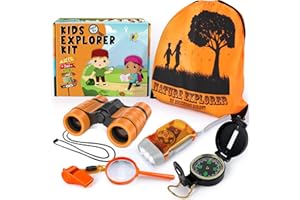 ESSENSON Kit d'exploration pour Les Enfants, Ensemble Explorateur Extérieur Jouets, Cadeau de Jouets d'extérieur pour Les 3 4 5 6 7 8+ Ans garçons Filles Enfants