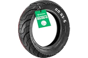 MOOVMOOV Pneu 80/65-6 (10x3) pour Trottinette électrique - Compatible pour Trottinette Dualtron Victor, Zero 10x, Kaabo Mantis 10 (Pro), Autres - À installer avec Chambre à air | Pour roue 10 pouces