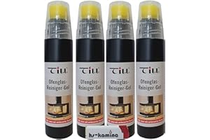 HS-KAMINE ** Set** Till Kaminglas Reiniger 4 Flaschen a. 200ml Gel mit Bürste