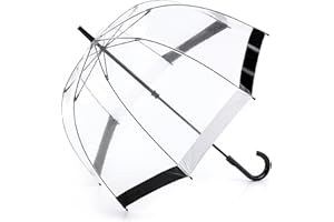 Fulton Stockschirm, Black & WhiteTrim (transparent) - L041 Black & White Trim