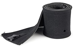 StarTech.com Manga de 1m de Neopreno con Cremallera para Gestión de Cableado con 3cm de Diámetro para Administración de Cables de Redes o AV-Envoltura Flexible para Organizar Cableado-Negro(WKSTNCMZP)