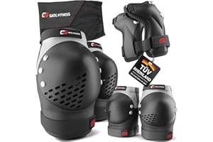 ‎GATE FITNESS GATE FITNESS® Protektoren Set für Kinde & Erwachsene - Schutzausrüstung Set [6 Teilen] Knieschützer mit Handgelenkschoner und Ellenbogenschützer für Inline Sport - Schutzausrüstung Set für Kinder