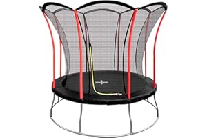 Ultrasport Jardin Trampoline, Lotus, Rond, rectangulaire, INCL. Filet sécurité, différentes Taille, 213cm à 420cm, Nouveau Trampoline, résistant intempérie, Trampoline extérieur, Haut capacité Charge
