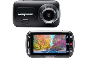 Nextbase® Caméra embarquée 122 Full 1080p 30fps HD Enregistrement en voiture Écran 2 pouces Grand Angle 120° Mode stationnement intelligent avec support innovant Caméra de voiture compatible avec