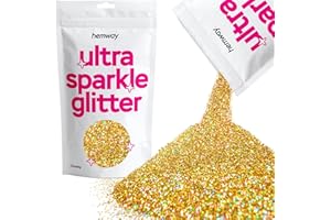 Hemway Chunky Glitter Ultra Étincelle 1/40 0.025 0.6mm cosmétiques Safe - Or Holographic