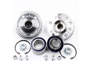 GTTCCG GermanStorage 2 x Radnabe + 2 x Radlagersatz mit ABS Sensorring vorne Golf 4