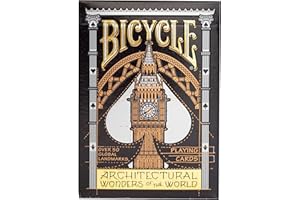 Bicycle - Jeu de 54 Cartes à Jouer - Collection Ultimates - Architectural Wonders of The World - Magie / Carte Magie