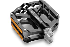 LYCAON Pedales de Bicicleta - Bicicleta de Carretera/montaña MTB Pedales, 3 rodamientos CNC aleación de Aluminio Antideslizante CR-MO Husillo Pedal, 9/16 Pulgadas Pedales BMX Road Bike