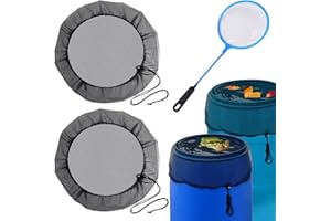 BDSHUNBF Siatka do beczki przeciwdeszczowej, regulowana siatka na wodę 95 cm, osłona beczki na deszczówkę, osłona siatkowa do beczki deszczowej, pokrowce ochronne na zbieracz deszczowy, pokrowce do