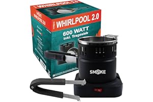 SMOKE 2U Whirlpool Elektrischer Kohleanzünder, Kleiner Grillanzünder, Kohlegrill, Mini Kohlen Ofen mit Griff Gitterschutz | 600W Blitzschnell | Fertige Kohle unter 8 Minuten