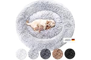 Wahre Tierliebe Hundebett Fluffy Wolke - Das Original, mit waschbarem Bezug Hundekissen, Hundekorb, Flauschiges Hundebett für große, mittelgroße & kleine Hunde