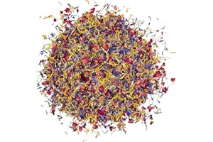 NATUREGRAIL Miscela Di Fiori Primaverili - Rosa Commestibile, Fiordaliso E Calendula - 10g Fiori Commestibili Di Qualità Culinaria Premium - Perfetta Per Bevande, Torte E Delizie Culinarie