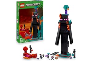 LEGO Minecraft 2in1 La Torre dell'Enderman - Giocattolo Modulare che si Trasforma in 2 Fortezze - con Mob dell'Enderman e un Portale del Nether - Regalo per Gamer, Bambini e Bambine da 9 Anni - 21279