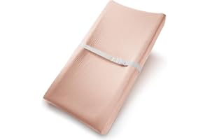 Comfy Cubs Muslin Fitted Changing Mat Cover - 100% Cotton, Soft & Breathable, Universal Fit Baby Changing Pad Cover for Flat & Curved Mats - Machine Washable & Gentle on Baby’s Skin - Blush