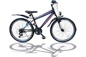 ‎TALSON Talson 24 Zoll Mountainbike Fahrrad MIT GABELFEDERUNG & Beleuchtung 21-Gang Shimano Faster BBO