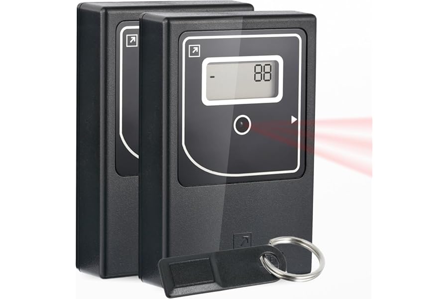 SmartCoounter Retail People Counter Security Checkpoint - Smart Traffic Counter, Infrared Wireless Visitor Counter, Battery Operated Customer Counter, Door Counter for Retail, Easy Use & Install