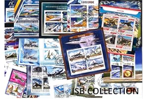25 Blocs de timbres différents d'Avion Concorde ISB Collection