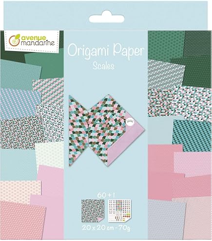 Carta Origami Primavera - 60 Fogli 20x20 Cm Con Adesivi Occhi - Motivi Fioriti Per Creatività - Foto 4