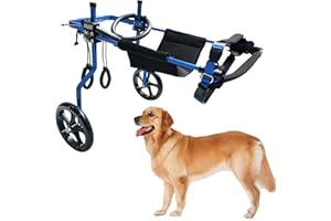 KAJILE Verstellbarer 2-Rad-Hunderollstuhl, XXL-3 Größe für behinderte Hunde Hinterbeine Rehabilitation, geeignete Höhe 60-75cm, Breite 24-32cm, Länge 35-45cm