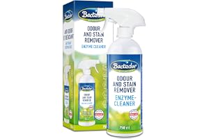 Bactador Enzyme Renare - Spray 750ml för luktborttagning och fläckborttagning - Mikrobiologisk luktneutraliserare - Djupgående rengöring av porer i hushållet och husdjursskötsel - Katturin / hundurin