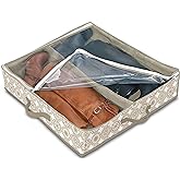 Domopak Living 8001410074300 Boot Cover with 2 Compartments White Beige 50 x 60 x 12 cm