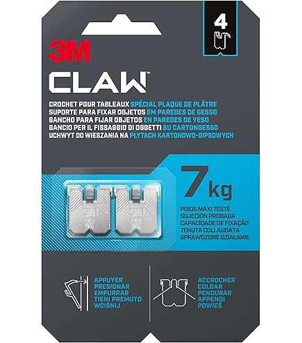 Merriway EB Ganci Per Quadri In Acciaio Con 3 Fori, Resistenti Fino A 45 Kg, Colore Oro, Confezione Da 10 Pezzi