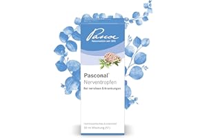 ‎PASCOE NATURMEDIZIN SEIT 1895 Pasconal Nerventropfen: bei nervösen Erkrankungen & Schlafstörungen bei Nervosität - mildert innere Unruhe & Reizbarkeit - mit Baldrian & Hafer (50 ml)