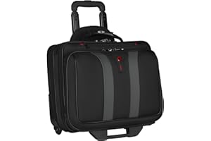WENGER Cartella con Ruote Granada, Borsa Trolley Porta PC, Notebook 15,6”, 29 l, Uomo Donna, Ufficio Lavoro Università Scuola, Nero, 600660
