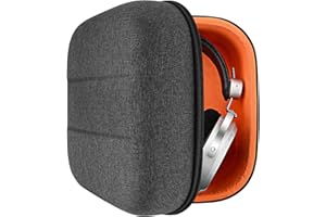 Geekria Etui ochronne na duże etui na słuchawki nauszne, kompatybilne z HiFiMAN HE 400i, HE 6se, HE 5se, zastępcza twarda obudowa, torba podróżna z miejscem na kabel, ciemnoszara
